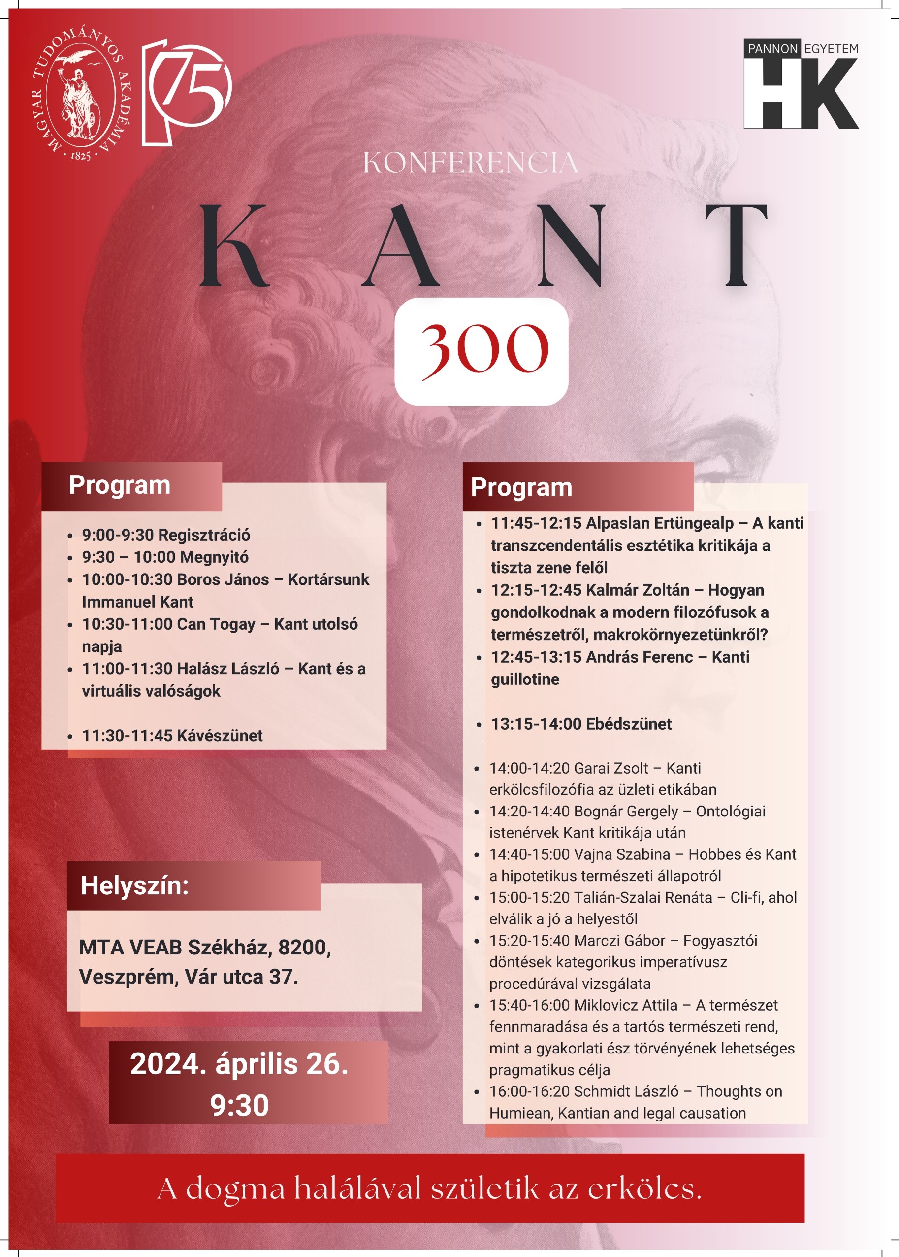 Immanuel Kant főhőse - Kant 300 konferencia
